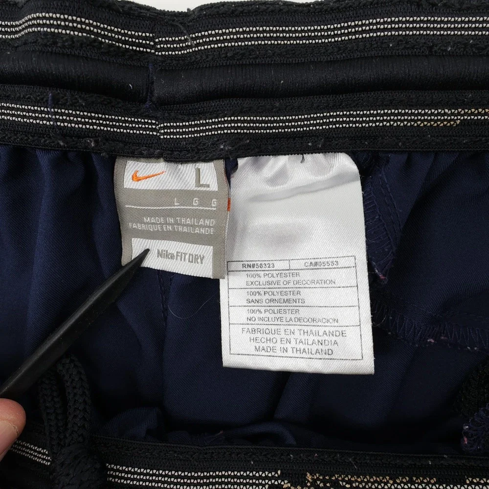 Nike‎ Athletic Shorts Navy Blue Striped Fit Dry Mens L